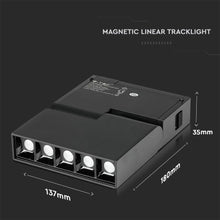 Carica l&#39;immagine nel visualizzatore di Gallery, V-TAC PRO MAGNETIC LINEAR TRACK LIGHT FARETTO LED MAGNETICO 10W NERO CRI≥90 30°
