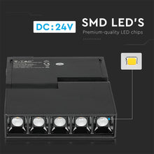 Carica l&#39;immagine nel visualizzatore di Gallery, V-TAC PRO MAGNETIC LINEAR TRACK LIGHT FARETTO LED MAGNETICO 10W NERO CRI≥90 30°
