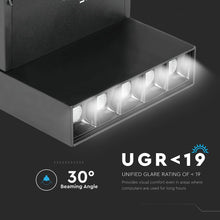 Carica l&#39;immagine nel visualizzatore di Gallery, V-TAC PRO MAGNETIC LINEAR TRACK LIGHT FARETTO LED MAGNETICO 10W NERO CRI≥90 30°
