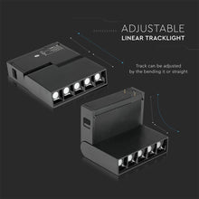 Carica l&#39;immagine nel visualizzatore di Gallery, V-TAC PRO MAGNETIC LINEAR TRACK LIGHT FARETTO LED MAGNETICO 10W NERO CRI≥90 30°
