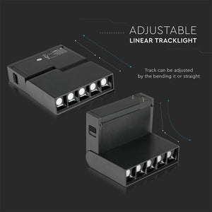 V-TAC PRO MAGNETIC LINEAR TRACK LIGHT FARETTO LED MAGNETICO 10W NERO CRI≥90 30°