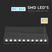 Cargar imagen en el visor de la galería, V-TAC MAGNETIC LINEAR TRACK LIGHT FARETTO LED MAGNETICO 20W NERO CRI≥90 30°
