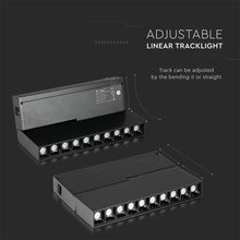 Cargar imagen en el visor de la galería, V-TAC MAGNETIC LINEAR TRACK LIGHT FARETTO LED MAGNETICO 20W NERO CRI≥90 30°
