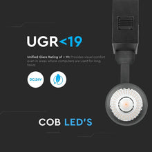 Carica l&#39;immagine nel visualizzatore di Gallery, V-TAC MAGNETIC TRACK LIGHT FARETTO LED MAGNETICO 15W NERO CRI≥90 36°
