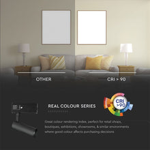 Carica l&#39;immagine nel visualizzatore di Gallery, V-TAC MAGNETIC TRACK LIGHT FARETTO LED MAGNETICO 15W NERO CRI≥90 36°
