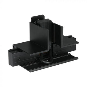 V-TAC T CONNECTOR CONNETTORE ANGOLARE A T PER BINARI MAGNETICI TRACK LIGHT NERO
