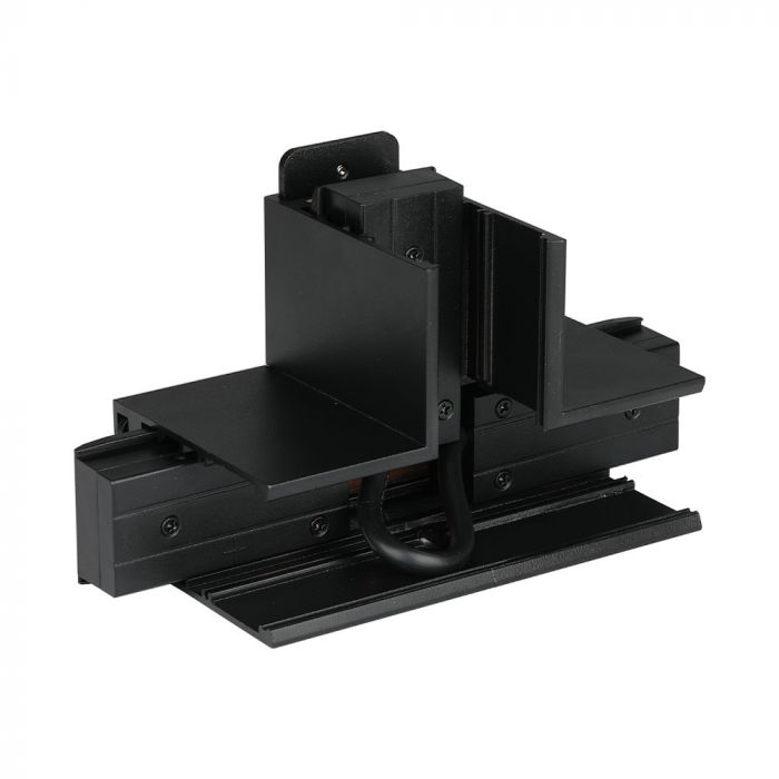 V-TAC T CONNECTOR CONNETTORE ANGOLARE A T PER BINARI MAGNETICI TRACK LIGHT NERO