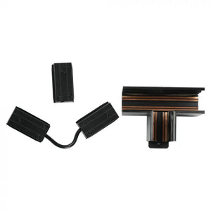 V-TAC T CONNECTOR CONNETTORE ANGOLARE A T PER BINARI MAGNETICI TRACK LIGHT NERO