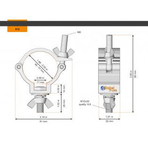 Global Truss 812 Half Coupler
