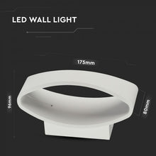 Carica l&#39;immagine nel visualizzatore di Gallery, V-TAC LAMPADA DA MURO WALL LIGHT LED 5W FORMA ARROTONDATA COLORE BIANCO
