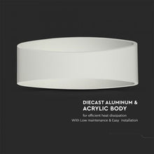 Carica l&#39;immagine nel visualizzatore di Gallery, V-TAC LAMPADA DA MURO WALL LIGHT LED 5W FORMA ARROTONDATA COLORE BIANCO
