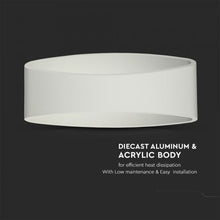 Cargar imagen en el visor de la galería, V-TAC LAMPADA DA MURO WALL LIGHT LED 5W FORMA ARROTONDATA COLORE BIANCO

