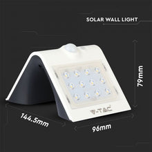 Carica l&#39;immagine nel visualizzatore di Gallery, V-TAC  LAMPADA DA MURO LED 1,5W CON PANNELLO SOLARE E SENSORE
