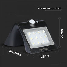 Carica l&#39;immagine nel visualizzatore di Gallery, V-TAC  LAMPADA DA MURO LED 1,5W CON PANNELLO SOLARE E SENSORE
