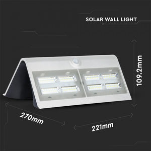 V-TAC LAMPADA DA MURO LED 7W CON PANNELLO SOLARE E SENSORE