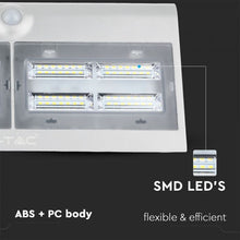 Carica l&#39;immagine nel visualizzatore di Gallery, V-TAC LAMPADA DA MURO LED 7W CON PANNELLO SOLARE E SENSORE
