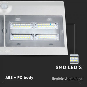 V-TAC LAMPADA DA MURO LED 7W CON PANNELLO SOLARE E SENSORE