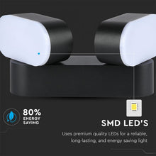 Carica l&#39;immagine nel visualizzatore di Gallery, V-TAC LAMPADA DA MURO WALL LIGHT LED 12W 2 TESTE RUOTABILI  IP65
