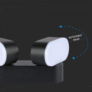 V-TAC LAMPADA DA MURO WALL LIGHT LED 12W 2 TESTE RUOTABILI  IP65
