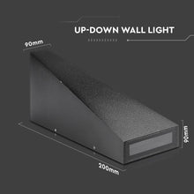 Carica l&#39;immagine nel visualizzatore di Gallery, V-TAC LAMPADA DA MURO WALL LIGHT LED 6W COLORE NERO IP65
