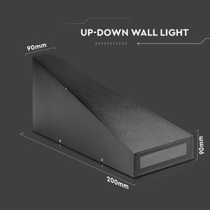 V-TAC LAMPADA DA MURO WALL LIGHT LED 6W COLORE NERO IP65
