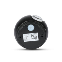 Carica l&#39;immagine nel visualizzatore di Gallery, V-TAC LAMPADA DA MURO WALL LIGHT LED 6W FORMA SFERICA COLORE NERO IP65
