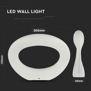 V-TAC LAMPADA DA MURO WALL LIGHT LED 10W FORMA ARROTONDATA