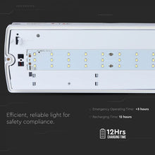 Carica l&#39;immagine nel visualizzatore di Gallery, V-TAC LAMPADA LED D&#39;EMERGENZA ANTI BLACK OUT GRADO PROTEZIONE IP65
