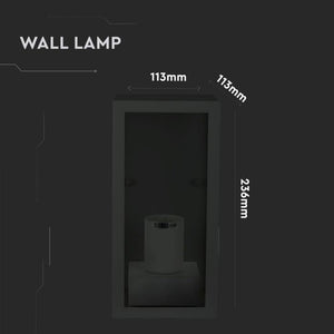 V-TAC PORTALAMPADA DA GIARDINO WALL LIGHT DA MURO PER LAMPADINE E27