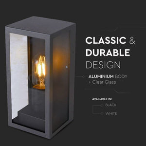 V-TAC PORTALAMPADA DA GIARDINO WALL LIGHT DA MURO PER LAMPADINE E27