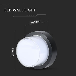 V-TAC LAMPADA LED DA MURO 12W WALL LIGHT COLORE NERO