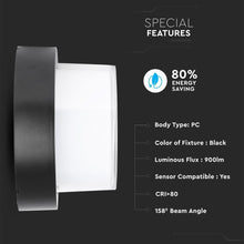 Cargar imagen en el visor de la galería, V-TAC LAMPADA LED DA MURO 12W WALL LIGHT COLORE NERO
