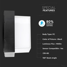 Cargar imagen en el visor de la galería, V-TAC LAMPADA LED DA MURO 12W WALL LIGHT COLORE NERO
