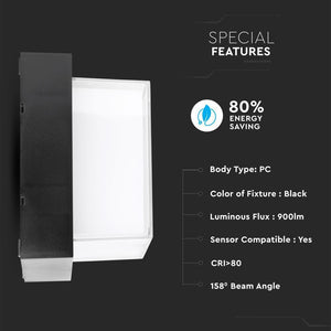 V-TAC LAMPADA LED DA MURO 12W WALL LIGHT COLORE NERO