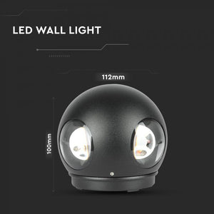 V-TAC LAMPADA DA MURO WALL LIGHT LED 4W FORMA SFERICA