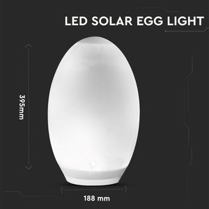 V-TAC LAMPADA OVALE CON LUCE LED RGB+W E PANNELLO SOLARE