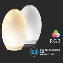 Carica l&#39;immagine nel visualizzatore di Gallery, V-TAC LAMPADA OVALE CON LUCE LED RGB+W E PANNELLO SOLARE
