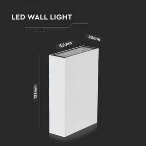 V-TAC LAMPADA DA MURO WALL LIGHT  CON DOPPIO LED COB 4W