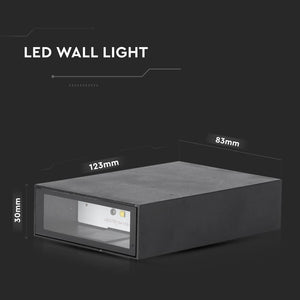 V-TAC LAMPADA DA MURO WALL LIGHT  CON DOPPIO LED COB 4W