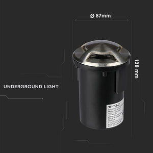 V-TAC SEGNAPASSO DA INTERRAMENTO IN ALLUMINIO IP67 CON PORTALAMPADA GU 5.3 MR16
