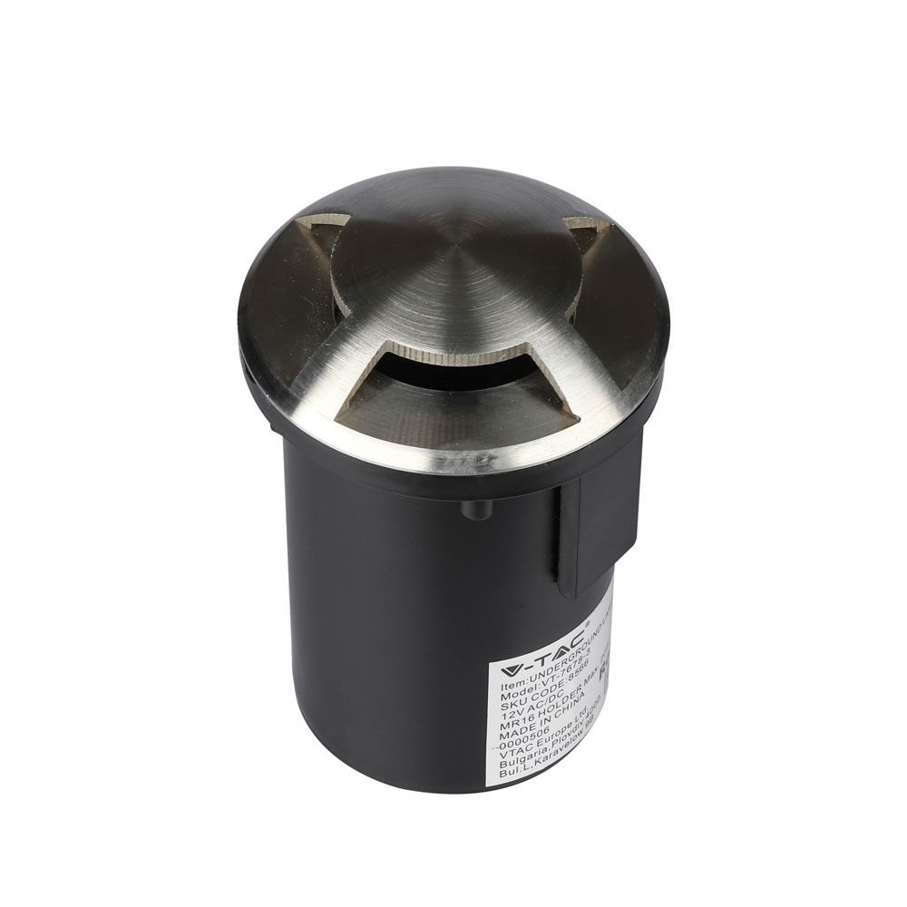 V-TAC SEGNAPASSO DA INTERRAMENTO IN ALLUMINIO IP67 CON PORTALAMPADA GU 5.3 MR16
