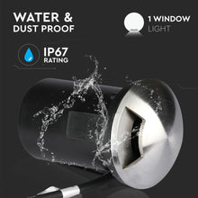 Carica l&#39;immagine nel visualizzatore di Gallery, V-TAC SEGNAPASSO DA INTERRAMENTO IN ALLUMINIO IP67 CON PORTALAMPADA GU 5.3 MR16
