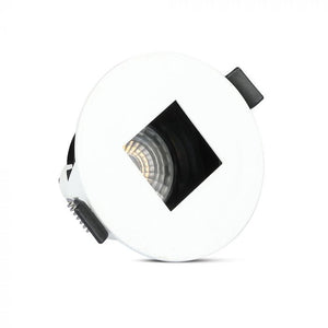 V-TAC PORTAFARETTO ORIENTABILE ROTONDO DA INCASSO PER LAMPADINE GU10 E GU5.3 COLORE BIANCO