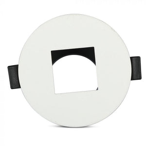 V-TAC PORTAFARETTO ORIENTABILE ROTONDO DA INCASSO PER LAMPADINE GU10 E GU5.3 COLORE BIANCO