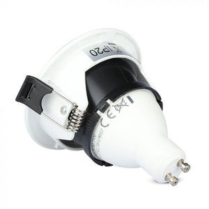 V-TAC PORTAFARETTO ORIENTABILE ROTONDO DA INCASSO PER LAMPADINE GU10 E GU5.3 COLORE BIANCO