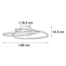 Cargar imagen en el visor de la galería, Rowin - plafoniera 80 cm con controllo dimmer
