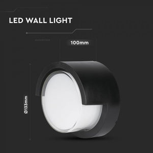 V-TAC LAMPADA LED DA MURO 12W WALL LIGHT COLORE NERO