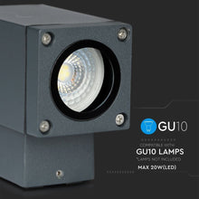 Cargar imagen en el visor de la galería, V-TAC PORTALAMPADA WALL LAMP DA MURO IP44 PER LAMPADINE LED GU10
