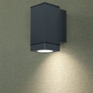 V-TAC PORTALAMPADA DOPPIO APPLIQUE WALL LAMP DA MURO IP44 PER 2 LAMPADINE GU10