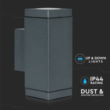 Cargar imagen en el visor de la galería, V-TAC PORTALAMPADA DOPPIO APPLIQUE WALL LAMP DA MURO IP44 PER 2 LAMPADINE GU10
